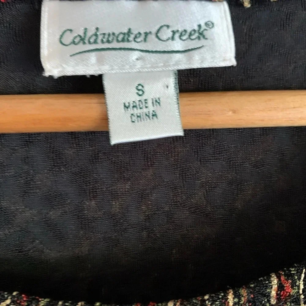 Coldwater Creek Vintage Art to Wear Sleeveless Top size Small Artsy Abstract - Picture 8 of 10